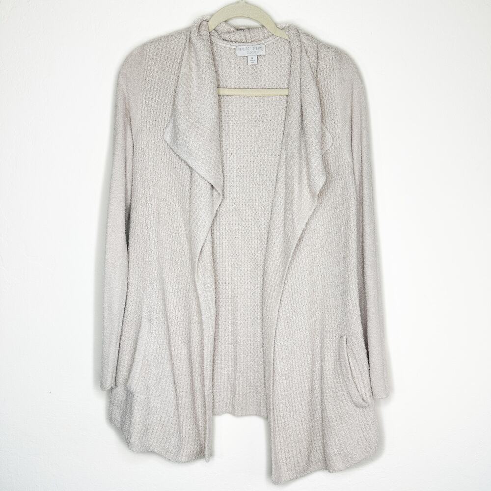 Barefoot Dreams Cozy Chic Lite Coastal Soft Knit Bisque Cardigan Sweater Medium - Picture 3 of 14